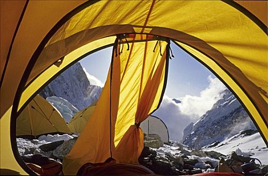 风景,室外,帐蓬,露营,西部,珠穆朗玛峰,喜马拉雅山,尼泊尔