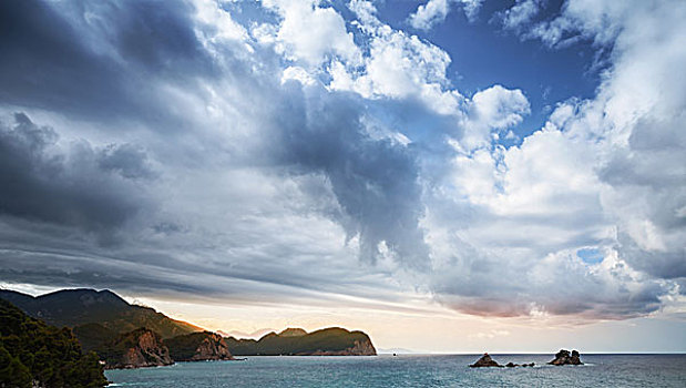 亚德里亚海,风景,生动,阴天