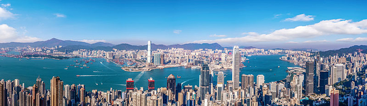 航拍香港建筑景观
