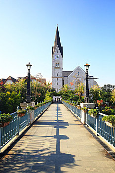 惠州博罗哈施塔特小镇的钟楼