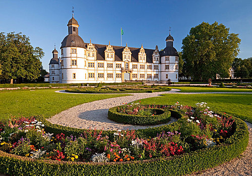 城堡,文艺复兴,东方,北莱茵威斯特伐利亚,德国,欧洲