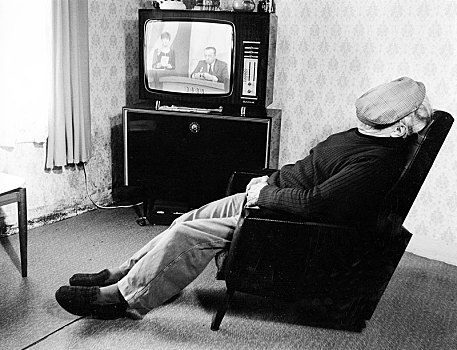 男人,正面,电视,20世纪50年代,精准,地点,未知,法国,欧洲