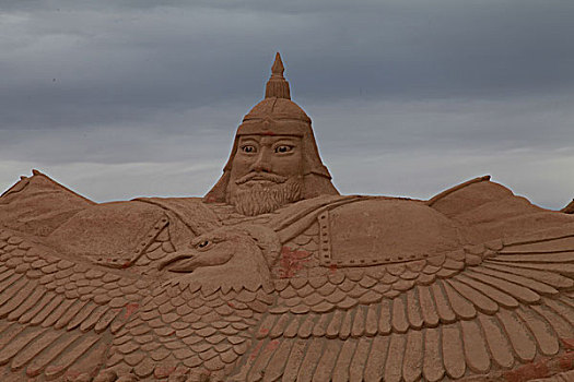 蒙古文化大型沙雕