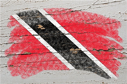 旗帜,特立尼达和多巴哥,低劣,木质,纹理,涂绘,智慧