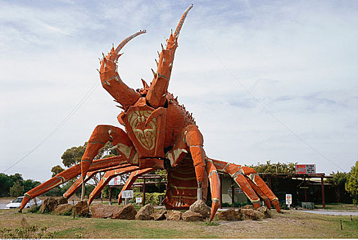 巨大,龙虾,雕塑