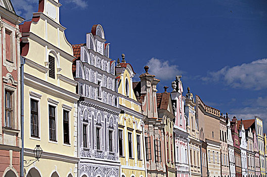 欧洲,捷克共和国,南摩拉维亚,帖契,16世纪,文艺复兴,房子