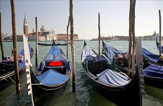 圣乔治奥,小船,威尼斯,意大利,欧洲