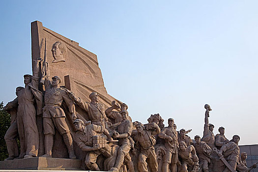 北京,天安门广场,毛主席纪念塔雕塑