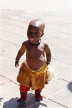 未知,辛巴族,婴儿,部落,纳米比亚