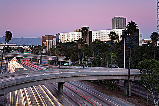 公路,日落,加利福尼亚州,洛杉矶,加利福尼亚,美国