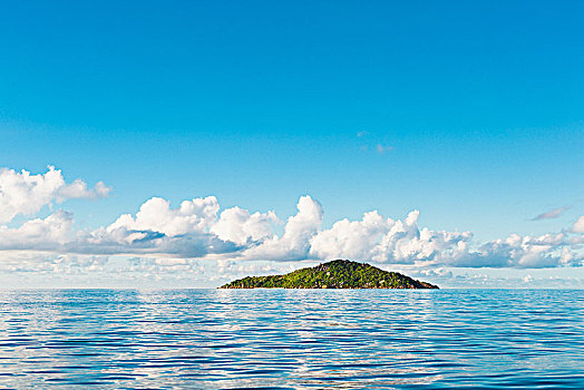 风景,海景,蓝天,岛屿,塞舌尔