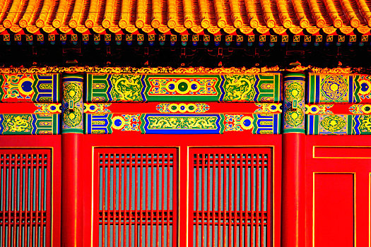 北京故宫体仁阁隔扇窗
