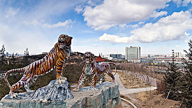 虎山公园老虎雕塑