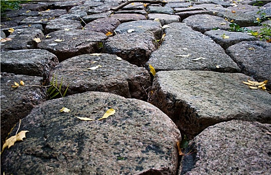 石头,道路,花冈岩,鹅卵石