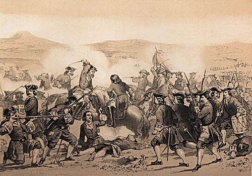战斗,阿尔曼萨,四月,军队,奥地利,18世纪