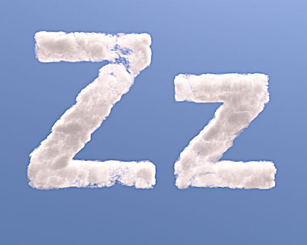 字母z,云,形状