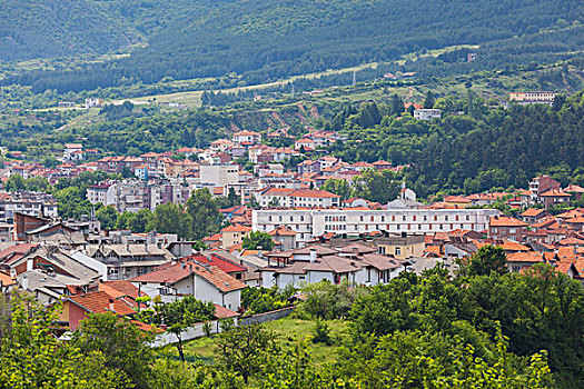 保加利亚,南方,山,城镇景色