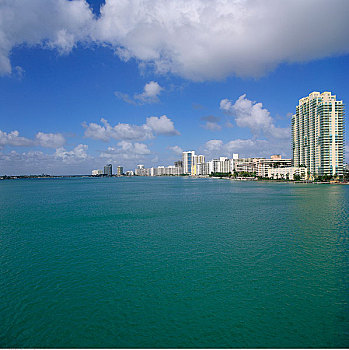 城市天际线,迈阿密,佛罗里达,美国