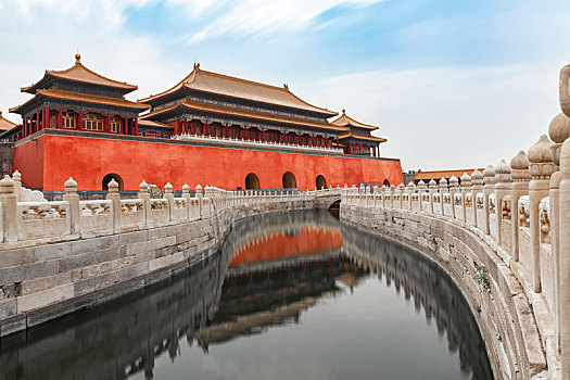 北京故宫午门金水桥