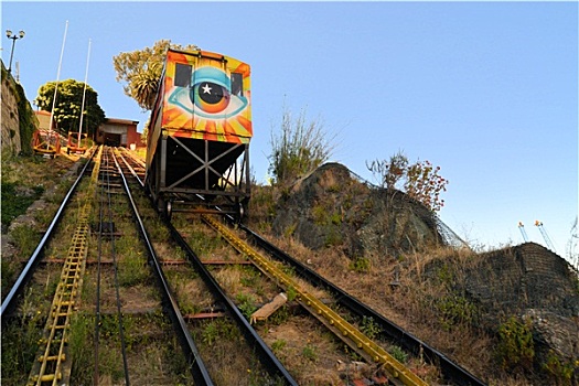 索道,铁路,扶梯,瓦尔帕莱索,智利