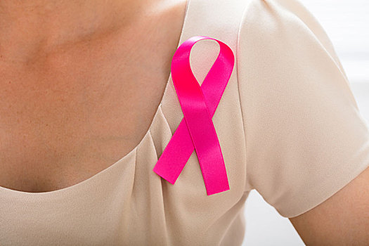 女人,粉色,红丝带,支持,乳腺癌