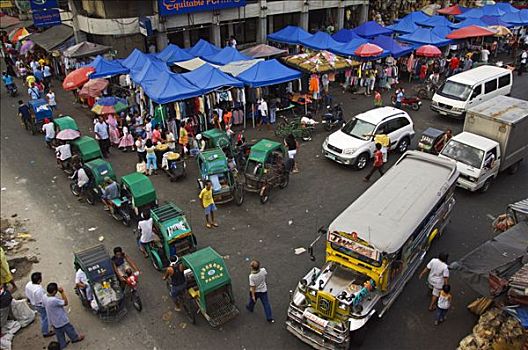 菲律宾,吕宋岛,马尼拉,地区,三轮车,市场