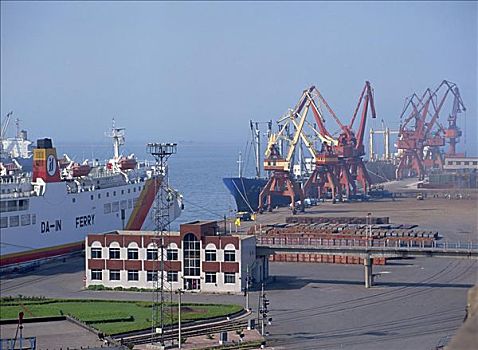 大连,港口,货物码头,中国