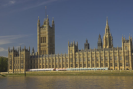 英格兰,伦敦,威斯敏斯特,议会大厦,威斯敏斯特宫,北方,堤岸,泰晤士河