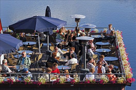 客人,餐馆,特隆赫姆,挪威,斯堪的纳维亚