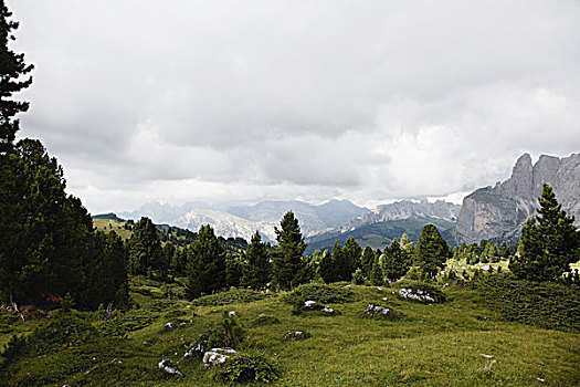 风景,白云岩,意大利