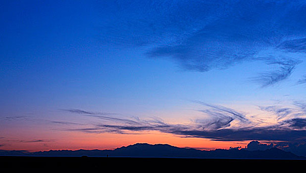 赛里木湖的夕阳