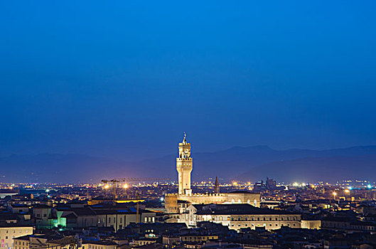 夜景,佛罗伦萨,意大利