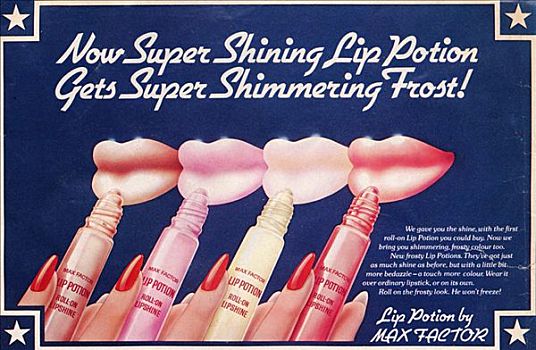 广告,嘴唇,70年代
