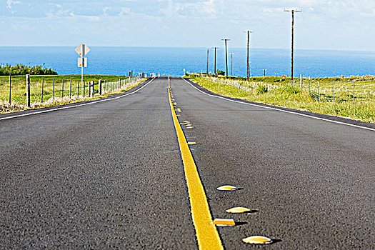 道路,通过,风景,阿卡卡瀑布州立公园,夏威夷大岛,夏威夷,美国