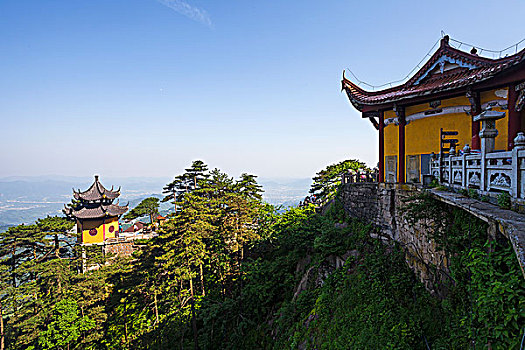 九华山景区天台寺风光