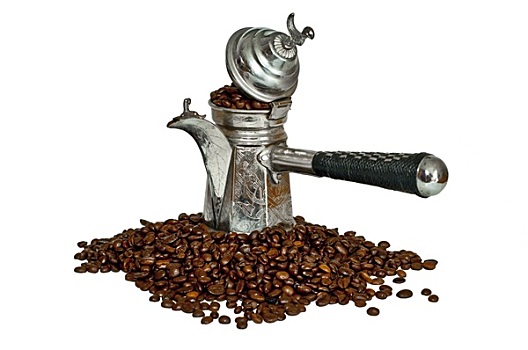 土耳其,咖啡壶,咖啡豆