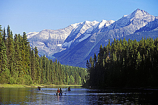 独木舟,湖,不列颠哥伦比亚省,加拿大