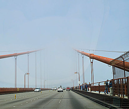 汽车,桥,金门大桥,旧金山,加利福尼亚,美国