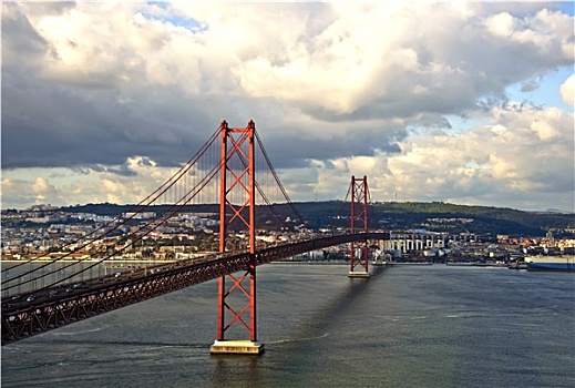 葡萄牙,桥,四月