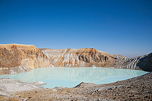 火山地貌,火山湖,日本,亚洲