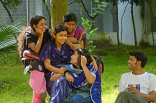 学生,剧院,音乐,达卡,大学,孟加拉,七月,2007年