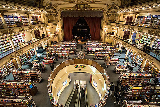 书店,精彩,布宜诺斯艾利斯,阿根廷,南美