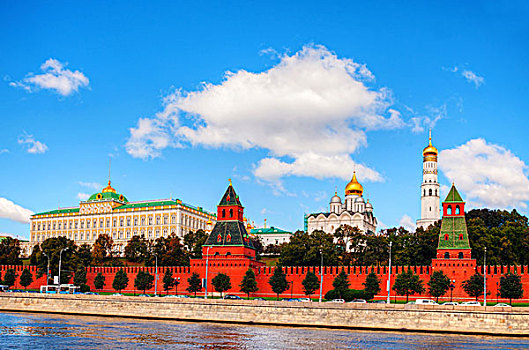 全景,俯视,市区,莫斯科,克里姆林宫