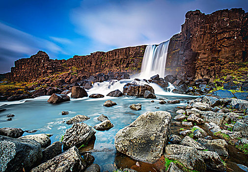 冰岛,国家公园,瀑布