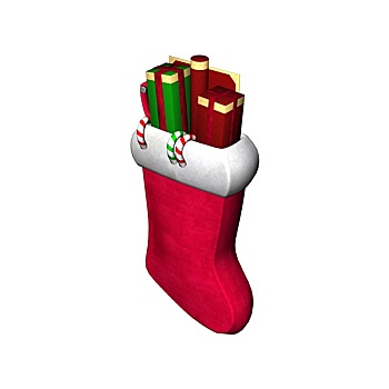 圣诞袜,满,礼物