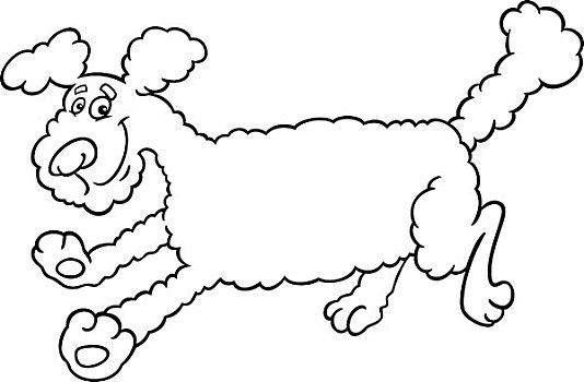 狗奔跑简笔画图片