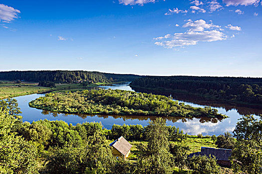 河,靠近,国家公园,立陶宛,欧洲