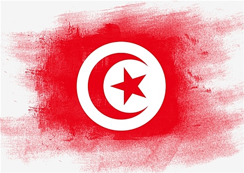 旗帜,突尼斯,涂绘,画刷