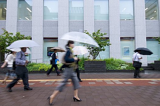 通勤,雨