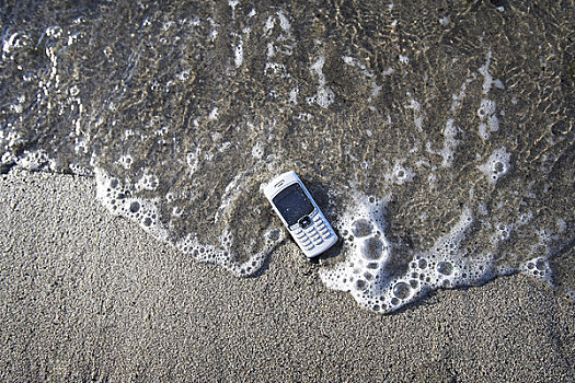 手机,海滩